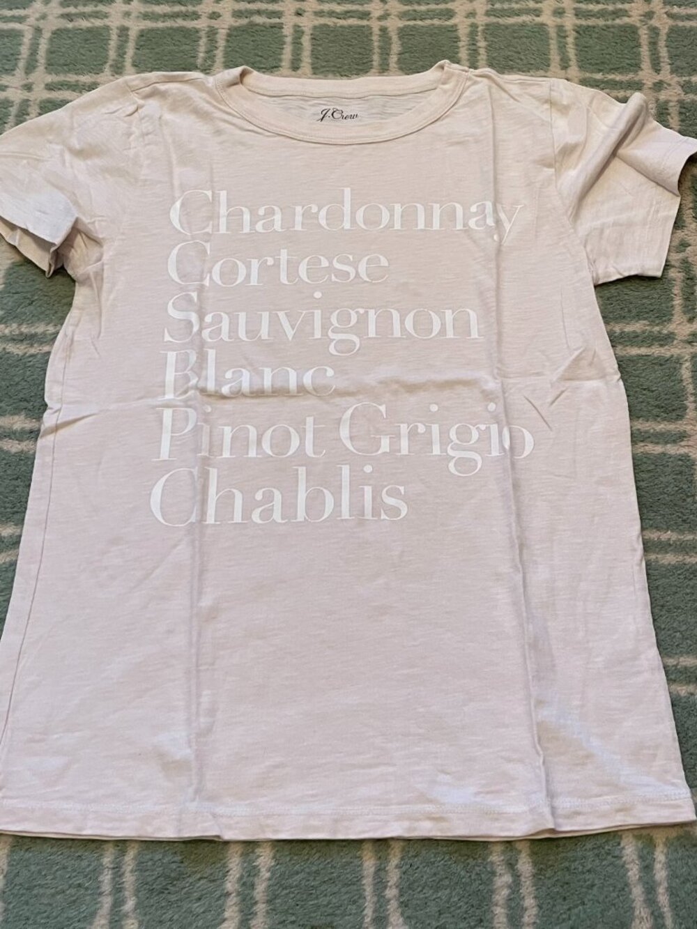 J.Crew White Wine varietal tee S